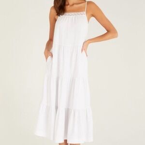 Z Supply White Tiered Ruffled Sundress